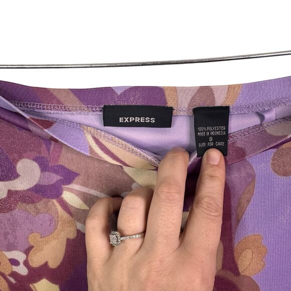 Vintage 2000s y2k Express purple skirt size small - Picture 3 of 7